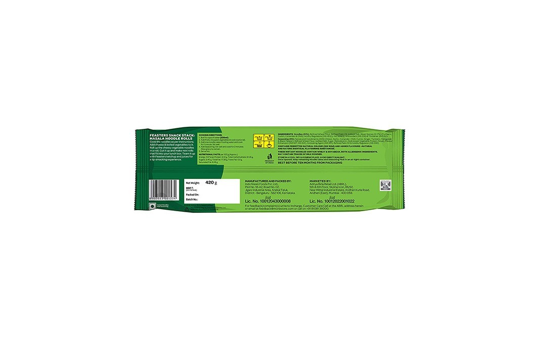 Feasters Masala Noodles    Pack  420 grams